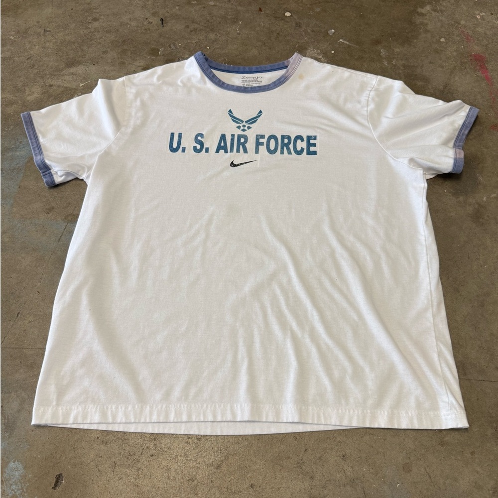 Ringer Tee U.S. Air Force Nike Shirt Size XL Military Y2K